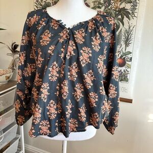 By Together Cotton Floral Print Women's Top  Small
